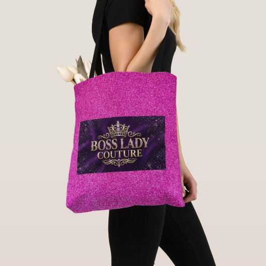 Boss Lady Couture All-Over-Print Tote Tas (Dichtbij)
