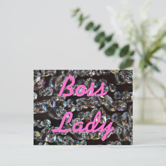 Boss Lady Crystals Briefkaart (Staand voorkant)