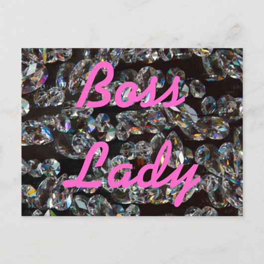 Boss Lady Crystals Briefkaart (Voorkant)