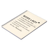 Boss Lady Definitie Gepersonaliseerd Notitieboek (Linkerzijde)