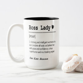 Boss Lady Definitie Tweekleurige Koffiemok