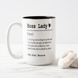 Boss Lady Definitie Tweekleurige Koffiemok