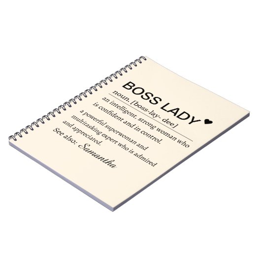 Boss Lady Definition Personalized  Notitieboek (Linkerzijde)