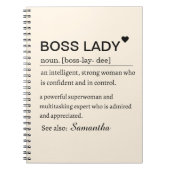 Boss Lady Definition Personalized  Notitieboek (Voorkant)