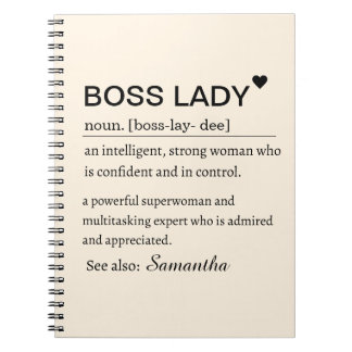 Boss Lady Definition Personalized  Notitieboek