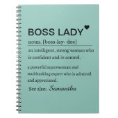 Boss Lady Definition Personalized  Notitieboek (Voorkant)
