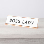 Boss Lady Desk Name Bord Bureau Naambordje (Voorkant)