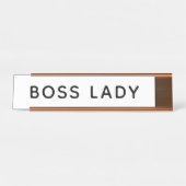 Boss Lady Desk Name Bord Bureau Naambordje (Voorkant)