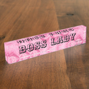 BOSS LADY DESK NAME BORD NAAMBORDJE