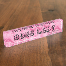 BOSS LADY DESK NAME BORD NAAMBORDJE