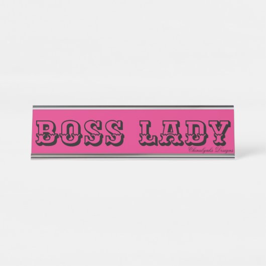 BOSS LADY DESK NAME BORDEN BUREAU NAAMBORDJE (Voorkant)