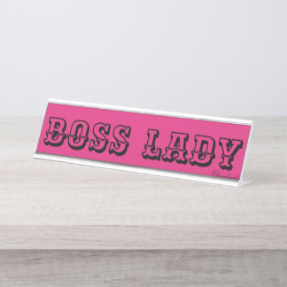 BOSS LADY DESK NAME BORDEN BUREAU NAAMBORDJE