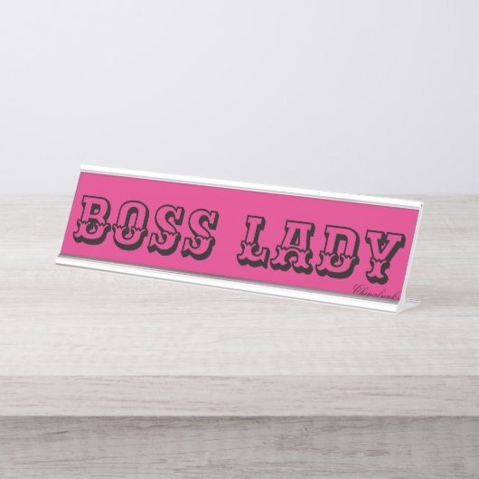 BOSS LADY DESK NAME BORDEN BUREAU NAAMBORDJE (Voorkant)
