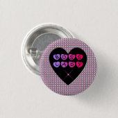 Boss Lady Diamonds en Hearts Button (Voorkant /achterkant)