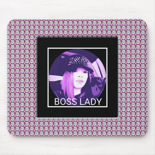 Boss Lady Diamonds Mousepad Muismat (Voorkant)