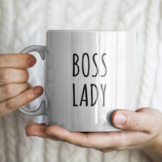 "Boss Lady" Eenvoudige moderne boerderij Koffiemok