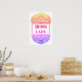 Boss Lady – Elegant Empowerment Poster (Keuken)