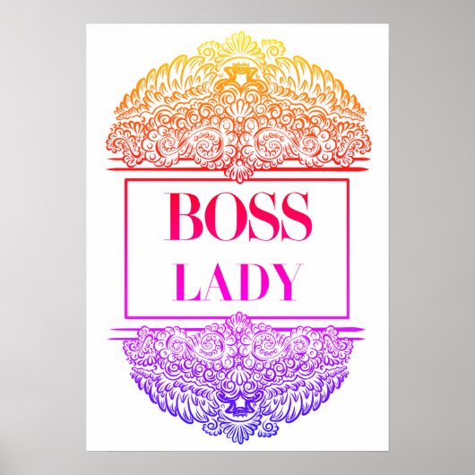 Boss Lady – Elegant Empowerment Poster (Voorkant)