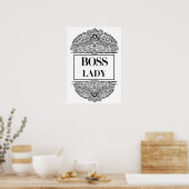 Boss Lady – Elegant Empowerment Poster (Keuken)