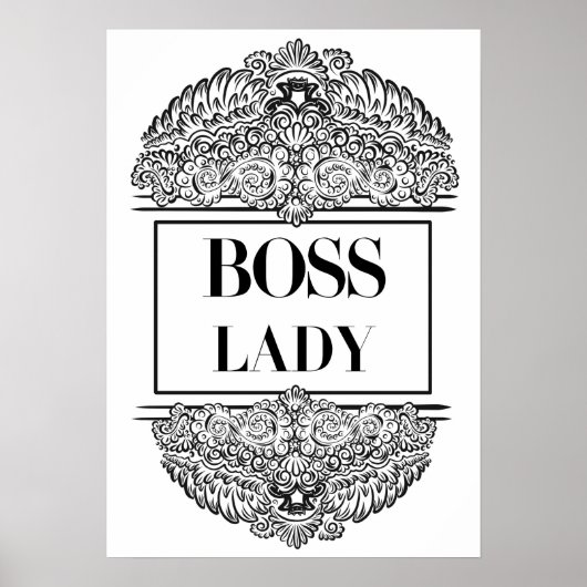 Boss Lady – Elegant Empowerment Poster (Voorkant)
