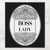 Boss Lady – Elegante Empowerment Wijn Etiket (Enkel label)
