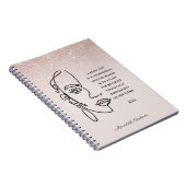 Boss Lady Face Roos Gold Ombre Motivatie Quote Notitieboek (Rechterzijde)