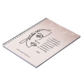 Boss Lady Face Roos Gold Ombre Motivatie Quote Notitieboek (Linkerzijde)