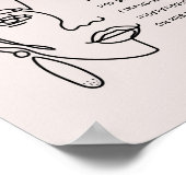 Boss Lady Face Roos Gold Ombre Motivatie Quote Poster (Hoek)