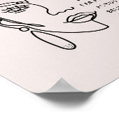 Boss Lady Face Roos Gold Ombre Motivatie Quote Poster (Hoek)