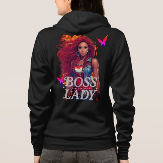 Boss Lady Fire Hoodie (Achterkant)