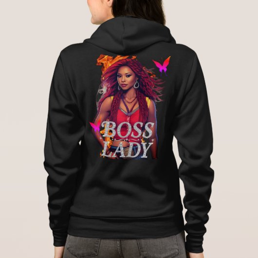 Boss Lady Fire Hoodie (Achterkant)