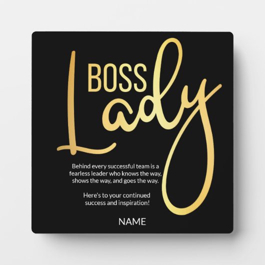 Boss lady fotoplaat (Voorkant)