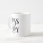 Boss Lady Funny Gift Kantoor Medewerker Koffiemok (Voorkant links)