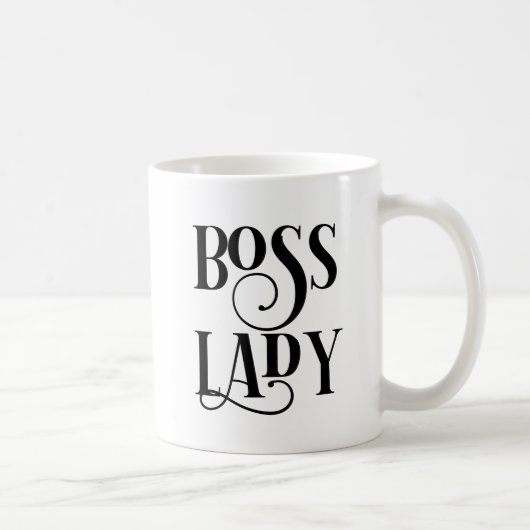 Boss Lady Funny Gift Kantoor Medewerker Koffiemok (Rechts)