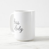 Boss Lady gepersonaliseerde koffie Mok met rode li (Voorkant links)