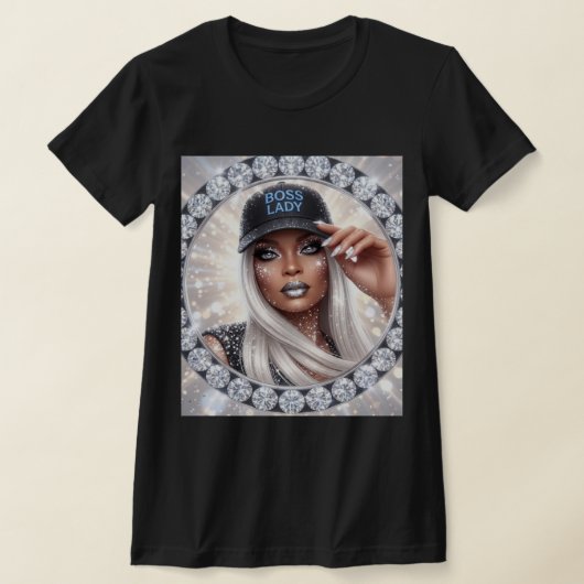 Boss Lady Glam Doll Diamonds T-Shirt (Laagn)