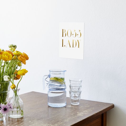 Boss Lady Gold Foil Print (Laag (Keuken))