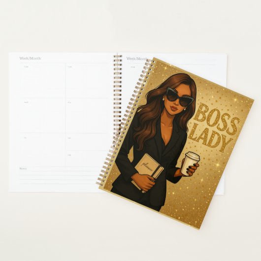 Boss Lady Gold Shimmer Planner (Display)