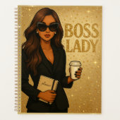 Boss Lady Gold Shimmer Planner (Voorkant)