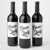 "Boss Lady" Hand geletterd wijn fles label Etiket (Flessen)