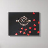 Boss Lady Hearts Uitgerekte Canvasprint Canvas Afdruk (Voorkant)
