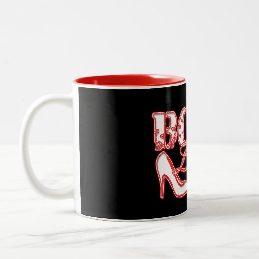 Boss Lady High Heel Two-Tone Coffee Mok (Links)