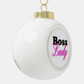 Boss Lady Keramische Bal Ornament (Links)