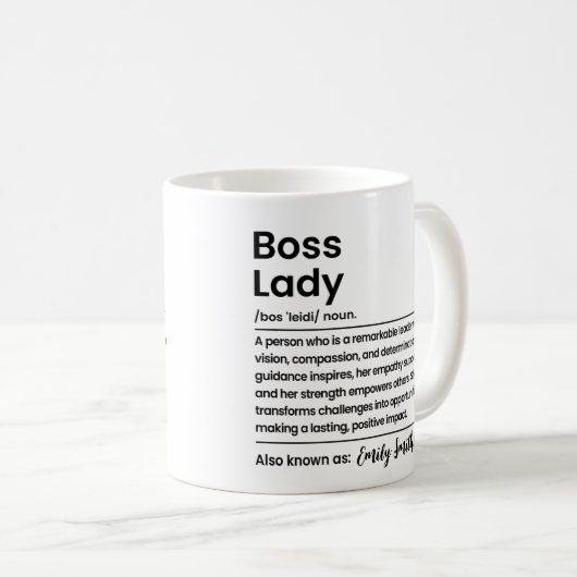 Boss Lady Koffiemok (Voorkant rechts)