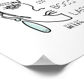 Boss Lady Line Art Face Typografie Motivatie Poster (Hoek)