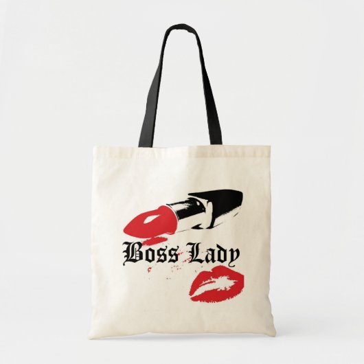 Boss Lady Lipstick en Lippen Budget Tote Bag (Voorkant)