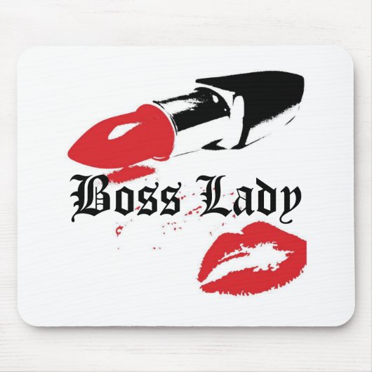 Boss Lady Lipstick en Lippen Muismat (Voorkant)