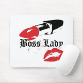 Boss Lady Lipstick en Lips Mousepad Muismat (Met muis)