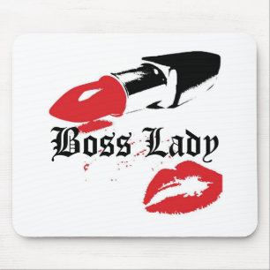 Boss Lady Lipstick en Lips Mousepad Muismat