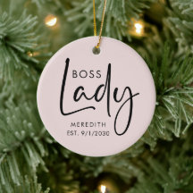 Boss Lady Logo Blush Pink gepersonaliseerd
